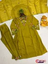 KF 306 Kalaai Pv Chanderi Embroidery Kurti With Bottom Dupatta 